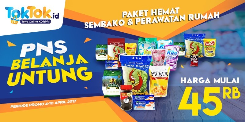 Yo Ayo, PNS.. Belanja Untung Sembako Murah di TokTok.id